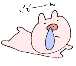 This pig has hay fever. sticker #9875789