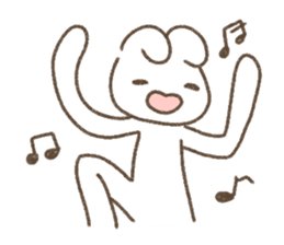 Is white and a vague rabbit. sticker #9875833