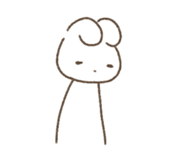 Is white and a vague rabbit. sticker #9875834