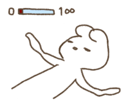 Is white and a vague rabbit. sticker #9875844