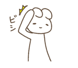 Is white and a vague rabbit. sticker #9875845