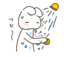 Is white and a vague rabbit. sticker #9875858