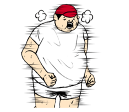 He is good mood of red hat sticker #9876098