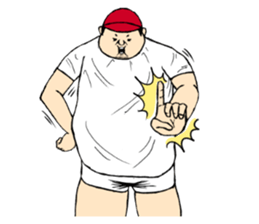 He is good mood of red hat sticker #9876101