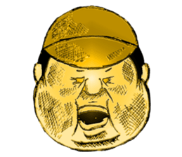 He is good mood of red hat sticker #9876110