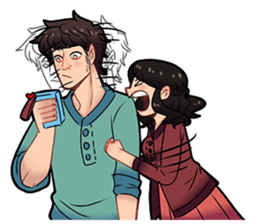 Lovely sweet and happy couple sticker #9877378