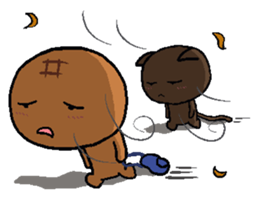 Pineapple Bread & Chocolate cat people sticker #9877483