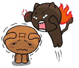 Pineapple Bread & Chocolate cat people sticker #9877489