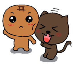 Pineapple Bread & Chocolate cat people sticker #9877494