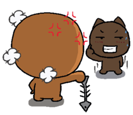 Pineapple Bread & Chocolate cat people sticker #9877503