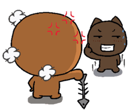 Pineapple Bread & Chocolate cat people sticker #9877503