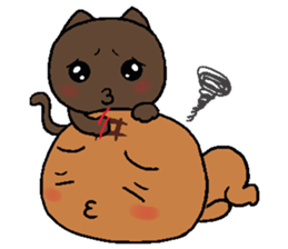 Pineapple Bread & Chocolate cat people sticker #9877505