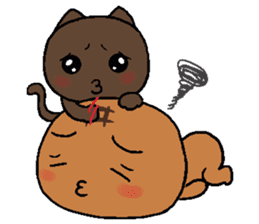 Pineapple Bread & Chocolate cat people sticker #9877505