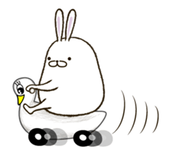 FAT RABBIT - playful 1 sticker #9879029