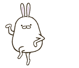 FAT RABBIT - playful 1 sticker #9879030