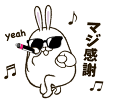 FAT RABBIT - playful 2 sticker #9879218