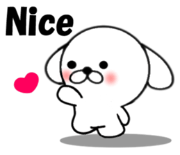 Sticker of the dog with big character sticker #9880051