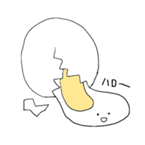 whtie Egg  &  yellow Chick sticker #9880462