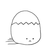 whtie Egg  &  yellow Chick sticker #9880478