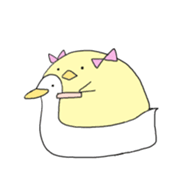 whtie Egg  &  yellow Chick sticker #9880490