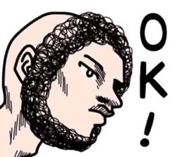 People of a strange hairstyle 2 sticker #9884433