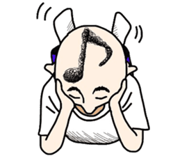 People of a strange hairstyle 2 sticker #9884460