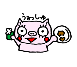 false eyelashes pig no.2 sticker #9886962