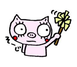 false eyelashes pig no.2 sticker #9886963