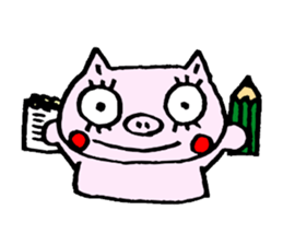 false eyelashes pig no.2 sticker #9886971