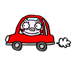 false eyelashes pig no.2 sticker #9886978