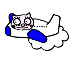 false eyelashes pig no.2 sticker #9886979