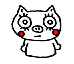 false eyelashes pig no.2 sticker #9886986