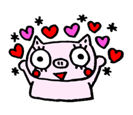 false eyelashes pig no.2 sticker #9886987