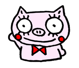 false eyelashes pig no.2 sticker #9886988