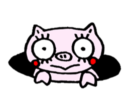 false eyelashes pig no.2 sticker #9886990
