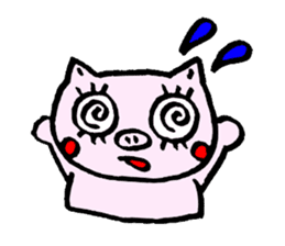 false eyelashes pig no.2 sticker #9886995