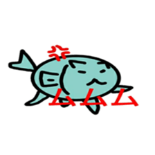 Cat fish sticker #9887251