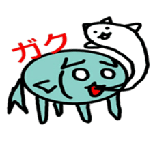 Cat fish sticker #9887256