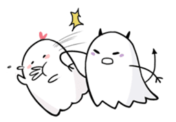 ghost brothers kiki & momo sticker #9888115