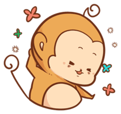 Pi Pi Monkey sticker #9888168
