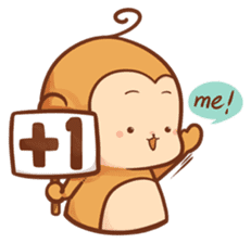 Pi Pi Monkey sticker #9888182