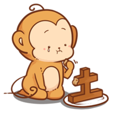 Pi Pi Monkey sticker #9888197
