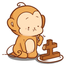 Pi Pi Monkey sticker #9888197