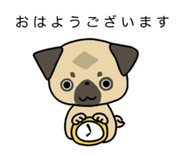 little pug dog sticker #9888561
