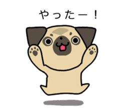 little pug dog sticker #9888573