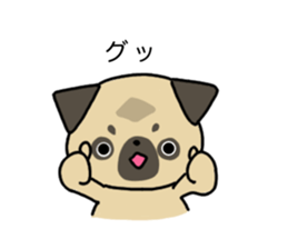 little pug dog sticker #9888577