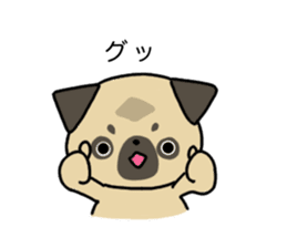 little pug dog sticker #9888577
