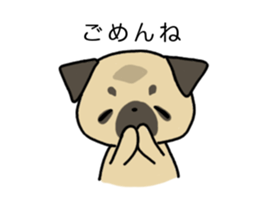 little pug dog sticker #9888586