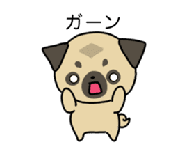 little pug dog sticker #9888590