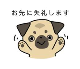 little pug dog sticker #9888594